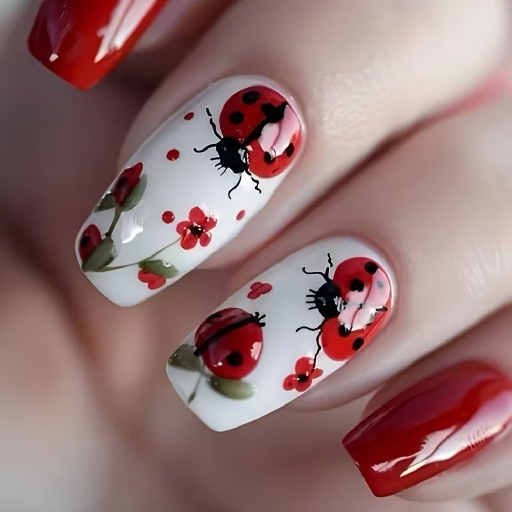 Ladybug Nails - Picture 1 of 2